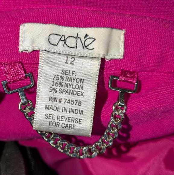 Cache Pink Cropped Double-Breasted Pea Coat - Picture 9 of 9